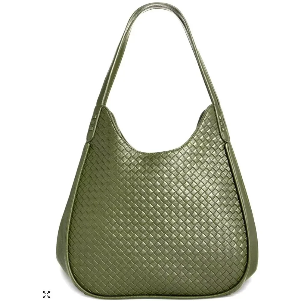 Style & Co Olive Green Woven Handbag New